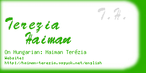 terezia haiman business card